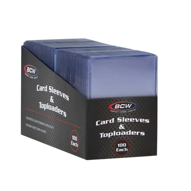 BCW – 100 Toploaders + 100 Card Sleeves