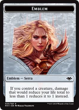 Zombie // Emblem - Serra the Benevolent Double-Sided Token (Back)
