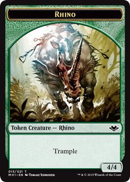 Shapeshifter (001) // Rhino (013) Double-sided Token (Back)