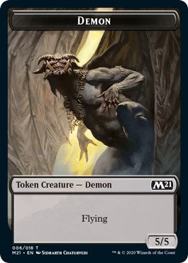Demon // Goblin Wizard Double-Sided Token