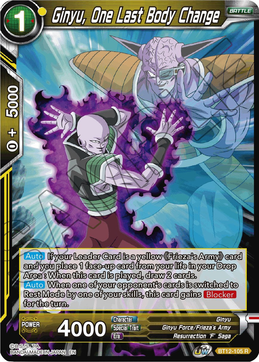 Ginyu, One Last Body Change