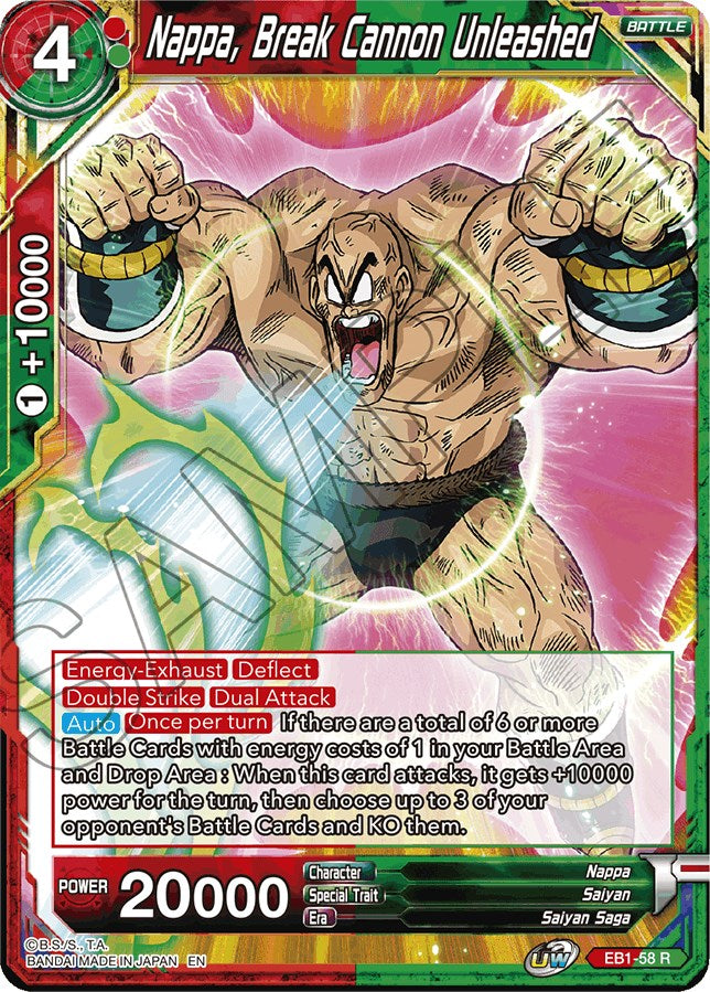 Nappa, Break Cannon Unleashed