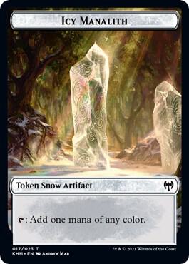 Dwarf Berserker // Icy Manalith Double-Sided Token (Back)
