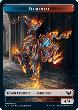 Elemental (2) // Emblem - Rowan, Scholar of Sparks Double-sided Token (9)