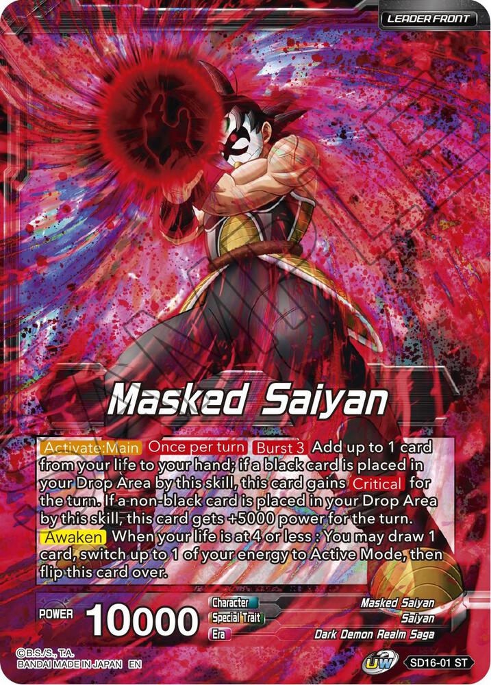 Masked Saiyan // SS3 Bardock, Reborn from Darkness (Back)