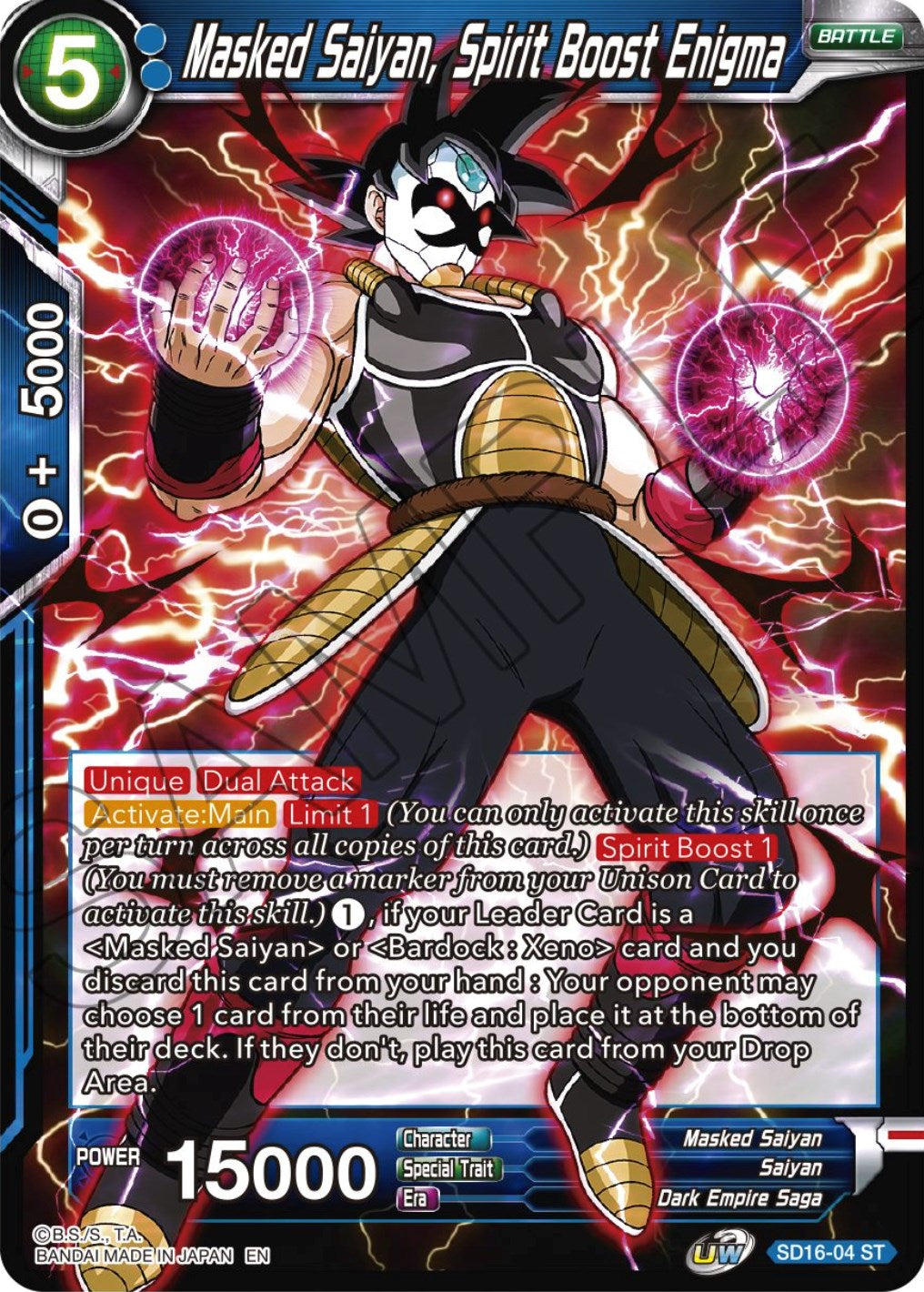 Masked Saiyan, Spirit Boost Enigma