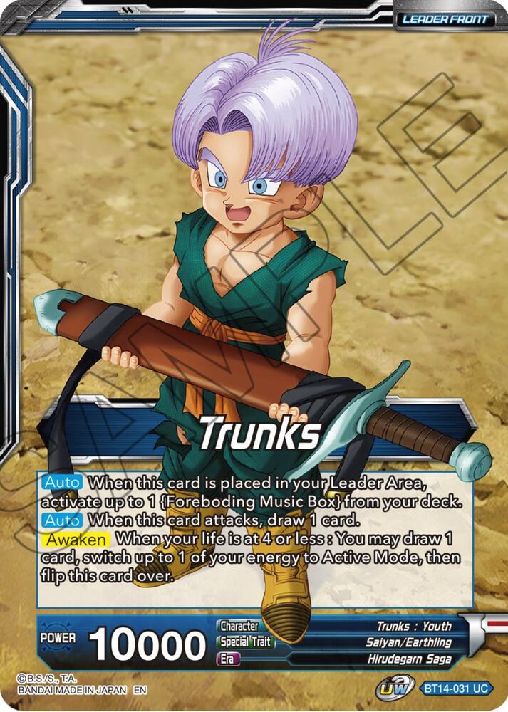 Trunks // Trunks, the Hero's Successor (Back)