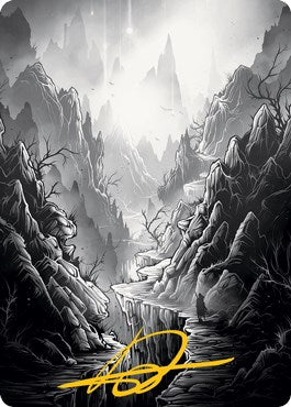 Mountain Art Card (Gold-Stamped Signature)