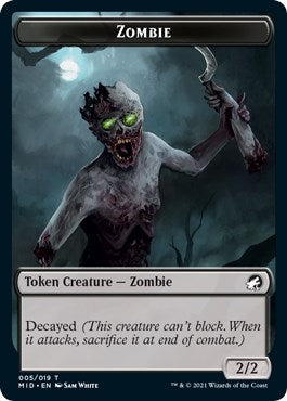 Zombie (005) // Zombie (015) Double-Sided Token