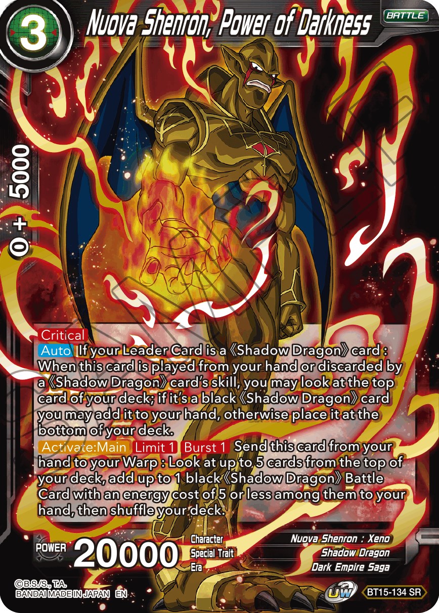 Nuova Shenron, Power of Darkness