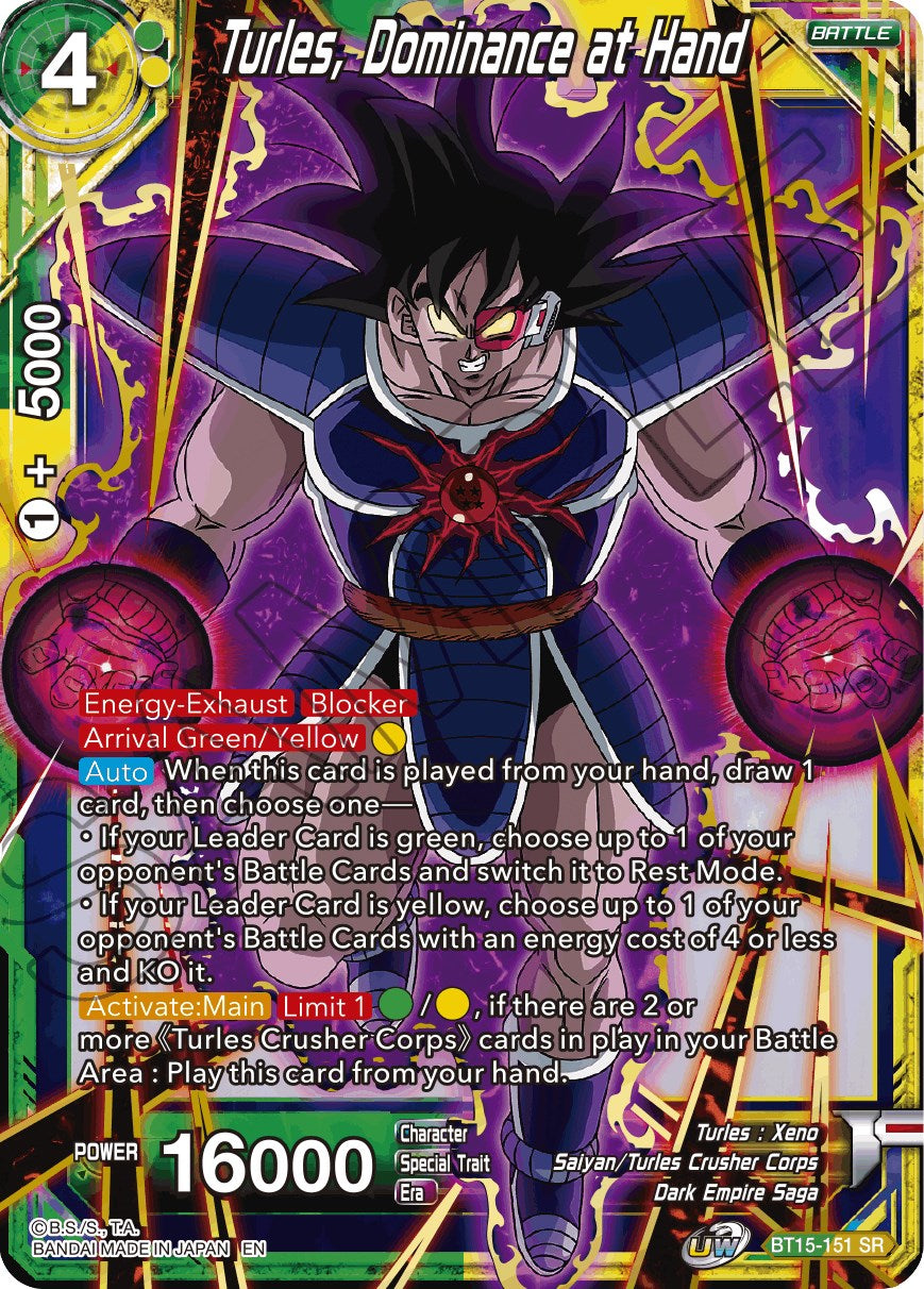 Turles, Dominance at Hand