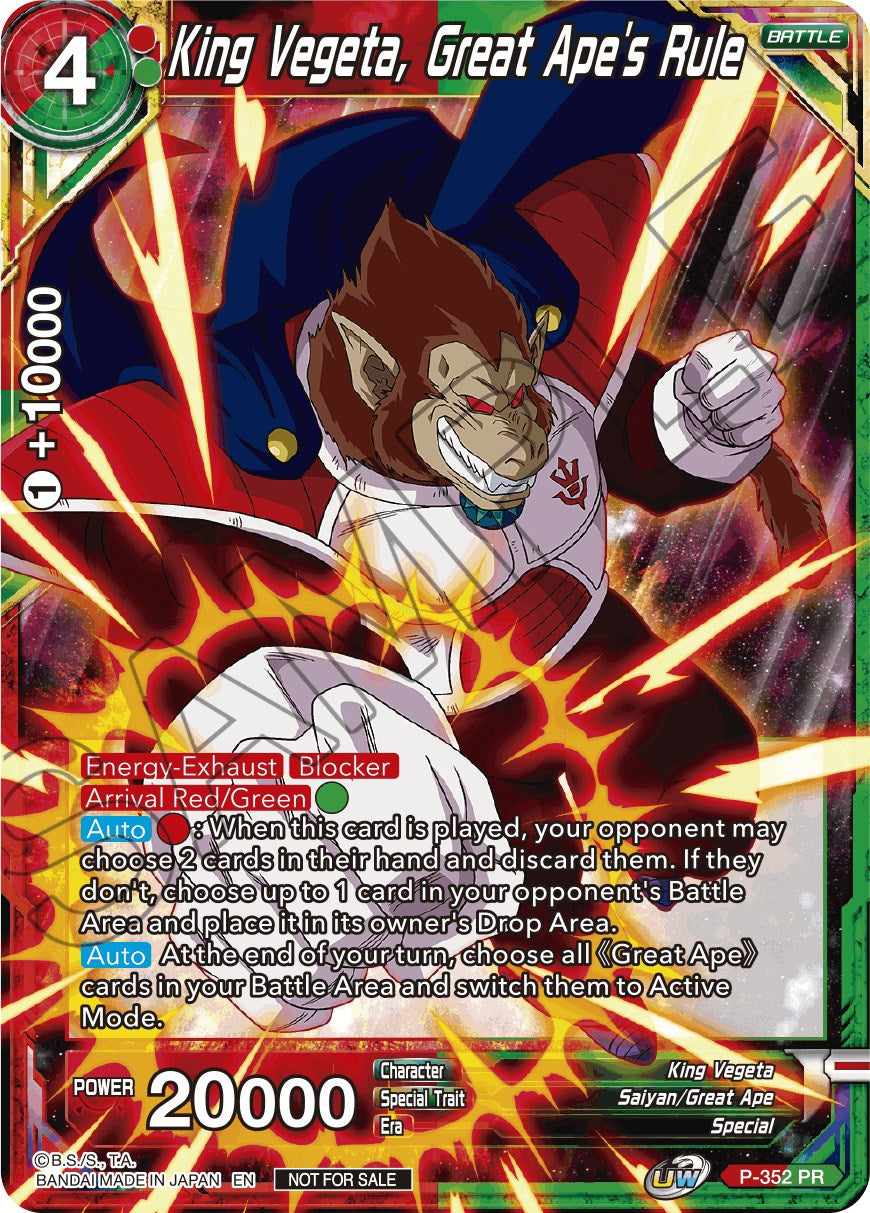 King Vegeta, Great Ape's Rule