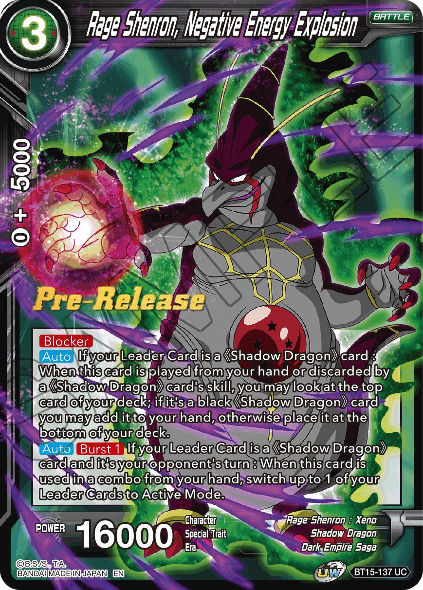 Rage Shenron, Negative Energy Explosion