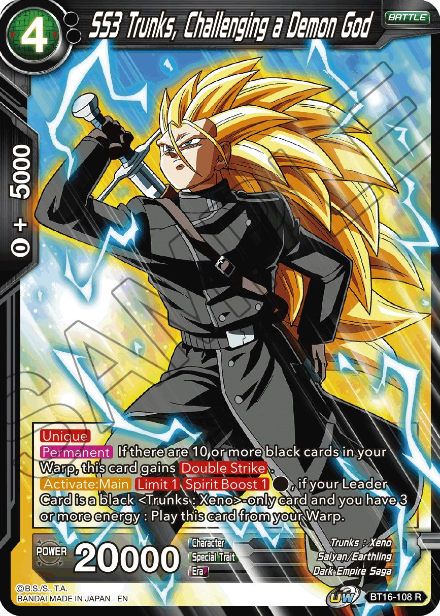 SS3 Trunks, Challenging a Demon God