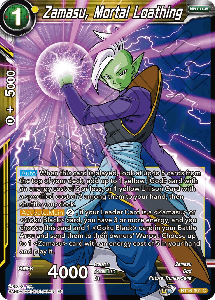 Zamasu, Mortal Loathing