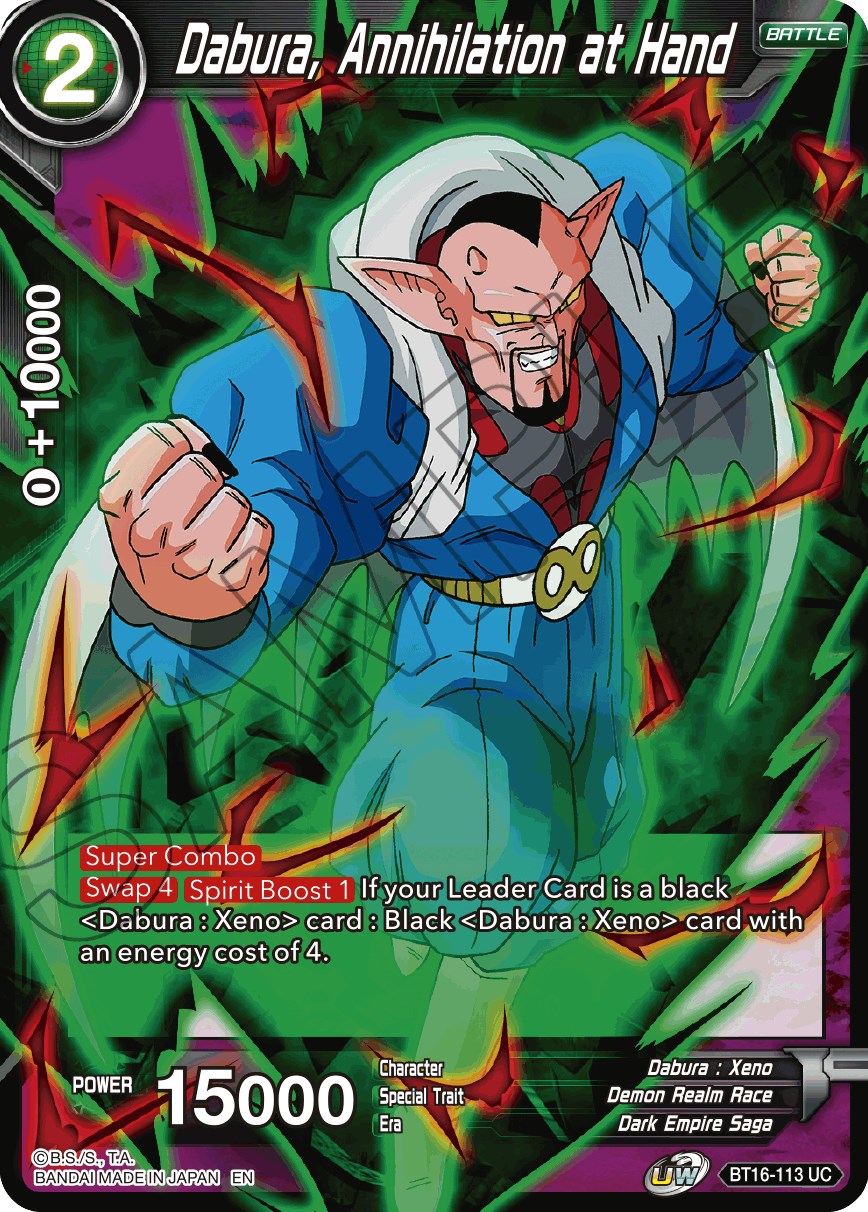 Dabura, Annihilation at Hand