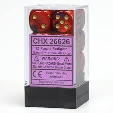 12 Dice Purple-Red/Gold CHX 26626