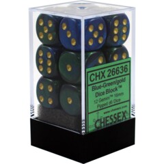 12 Dice Blue-Green/Gold CHX 26636