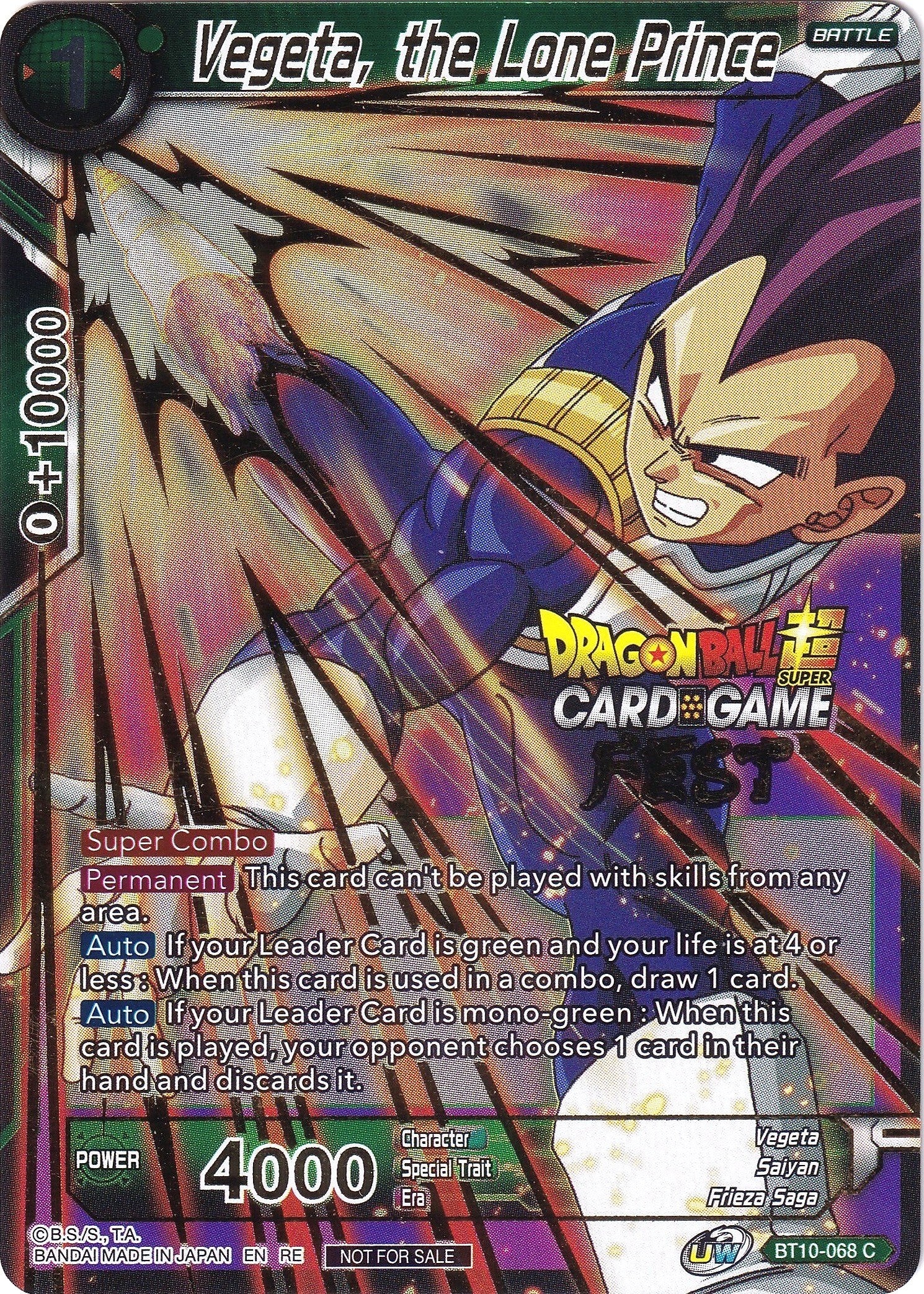 Vegeta, the Lone Prince (Card Game Fest 2022)