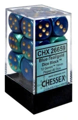 12 Dice Blue-Teal/Gold CHX 26659