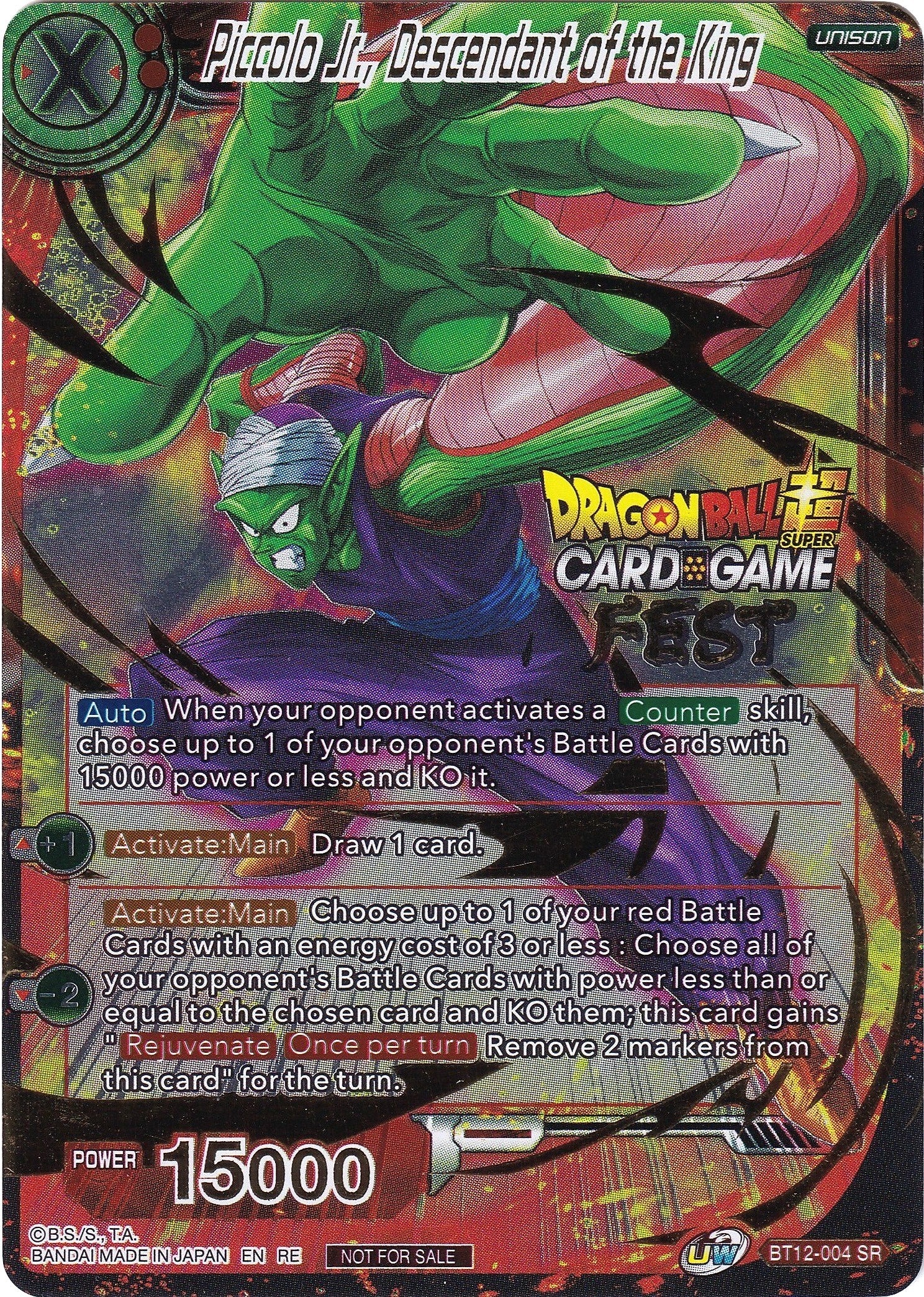 Piccolo Jr., Descendant of the King (Card Game Fest 2022)