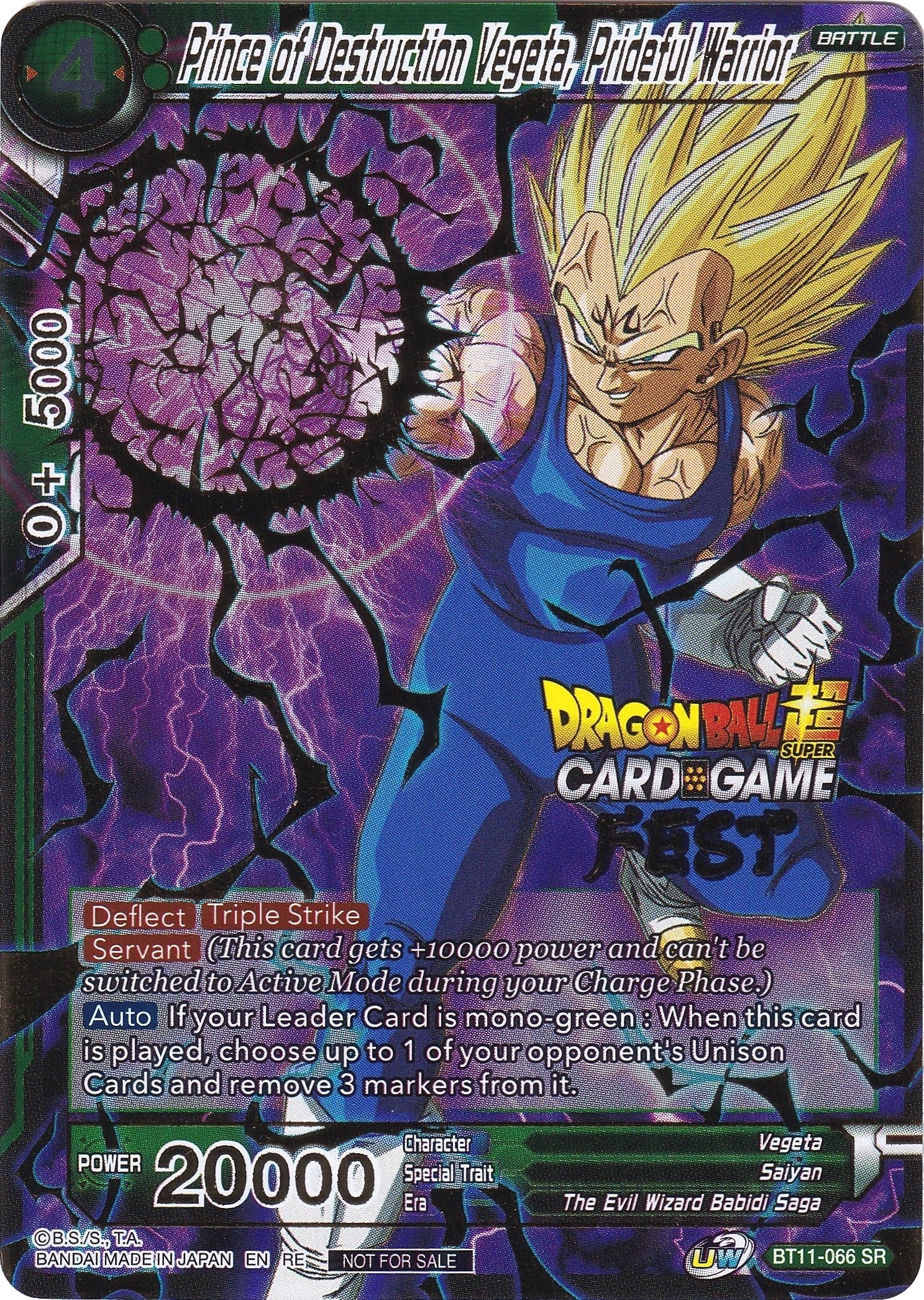 Prince of Destruction Vegeta, Prideful Warrior (Card Game Fest 2022)