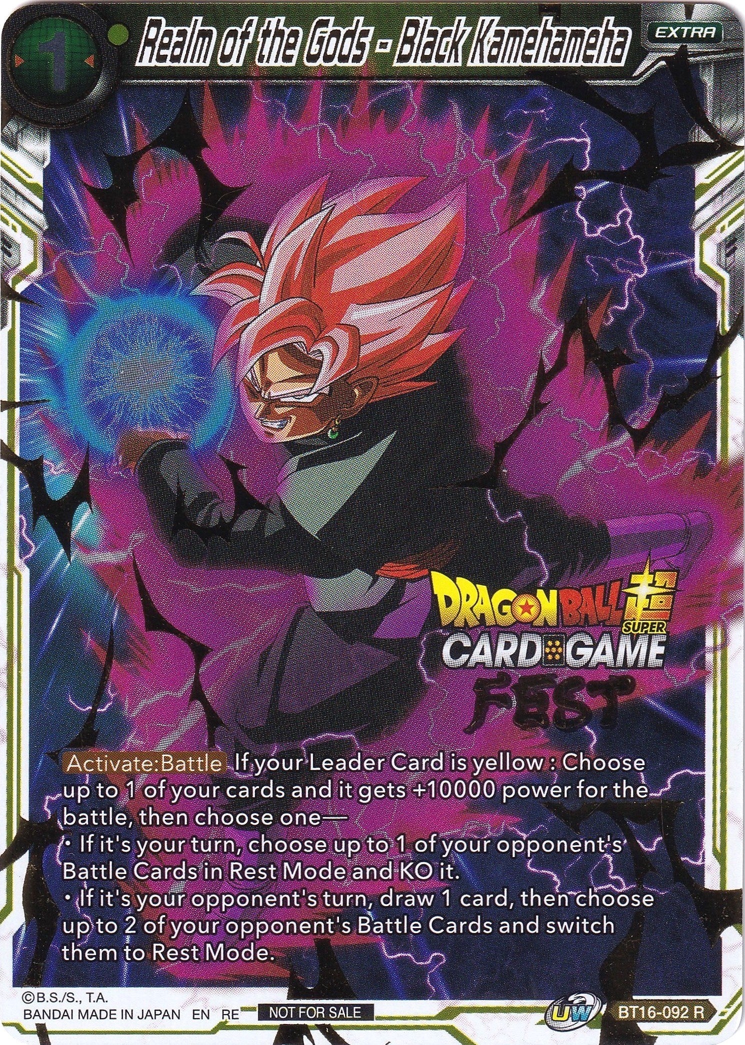 Realm of the Gods - Black Kamehameha (Card Game Fest 2022)