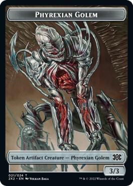 Elemental // Phyrexian Golem Double-Sided Token (Back)
