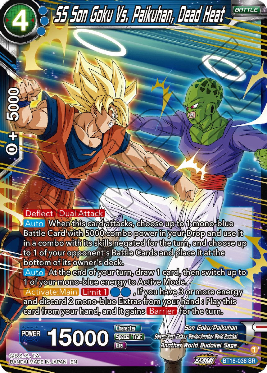 SS Son Goku Vs. Paikuhan, Dead Heat
