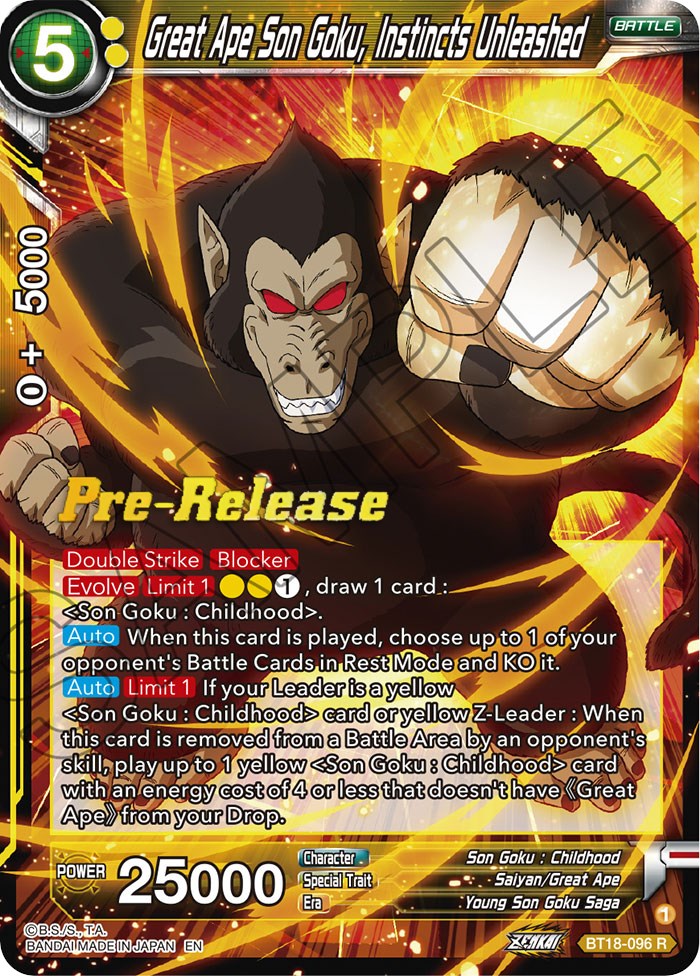 Great Ape Son Goku, Instincts Unleashed