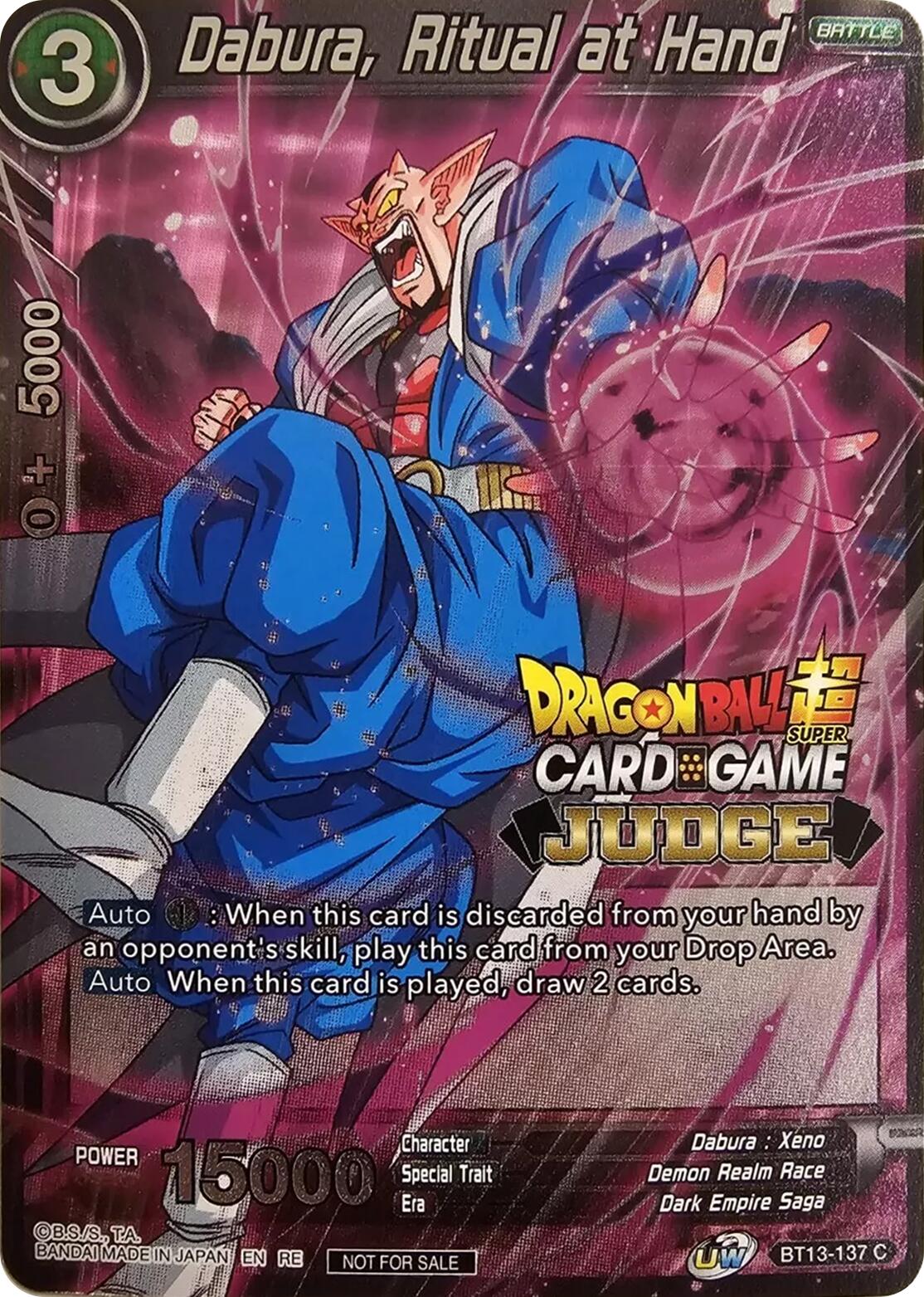 Dabura, Ritual at Hand (Judge Pack Vol.12)