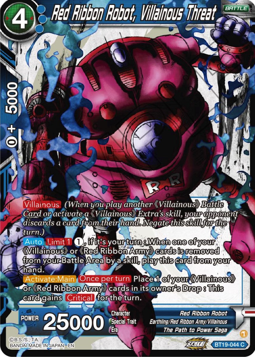 Red Ribbon Robot, Villainous threat