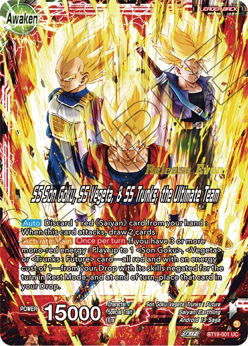 Son Goku & Vegeta & Trunks // SS Son Goku, SS Vegeta, & SS Trunks, the Ultimate Team (Fighter's Ambition Holiday Pack)