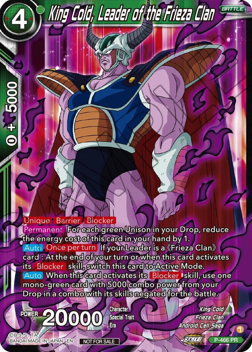King Cold, Leader of the Frieza Clan (Z03 Dash Pack)
