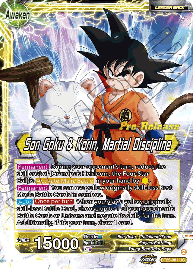 Son Goku // Son Goku & Korin, Martial Discipline