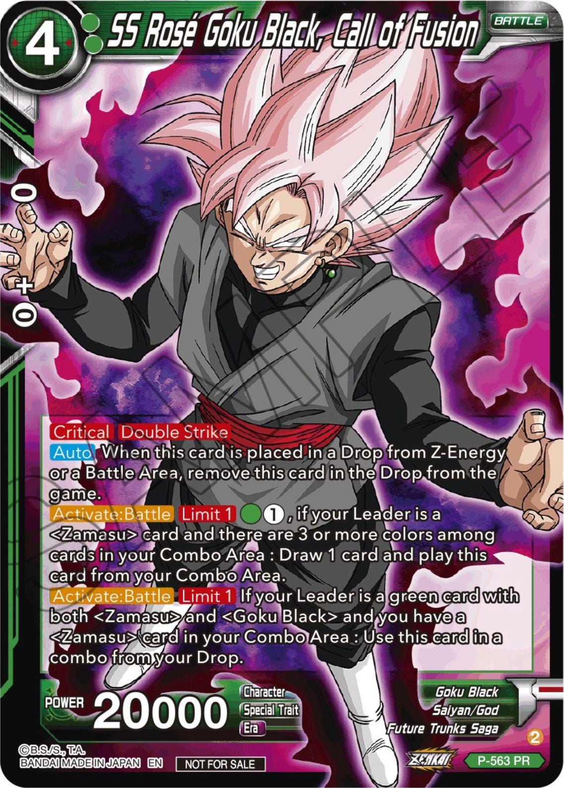 SS Rose Goku Black, Call of Fusion (Zenkai Series Tournament Pack Vol.6)