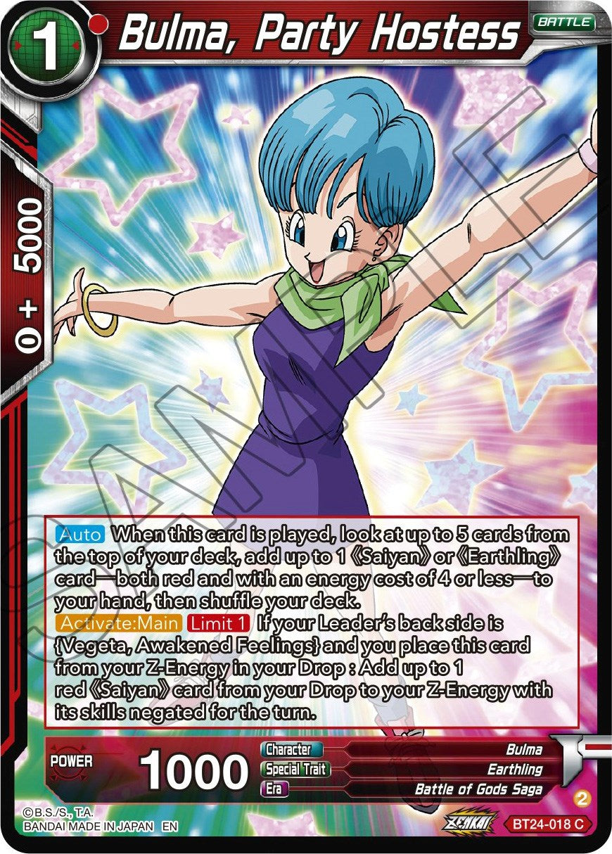 Bulma, Party Hostess