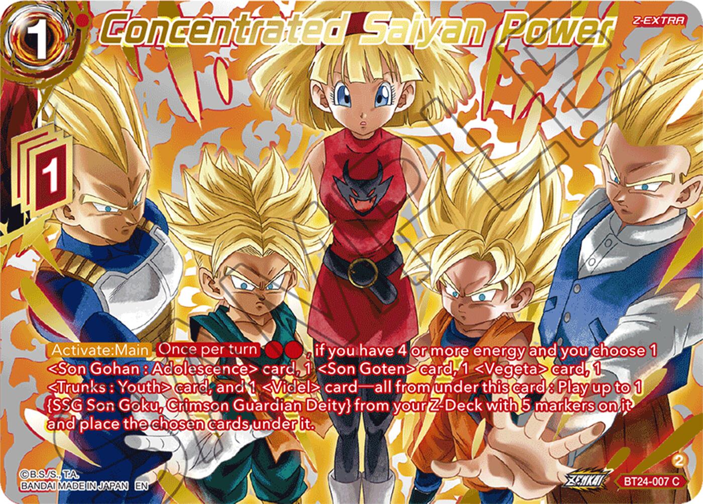 Concentrated Saiyan Power (Collector Booster Gold)