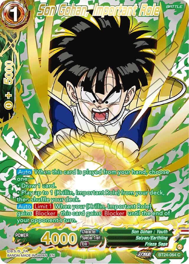 Son Gohan, Important Role (Collector Booster Gold)