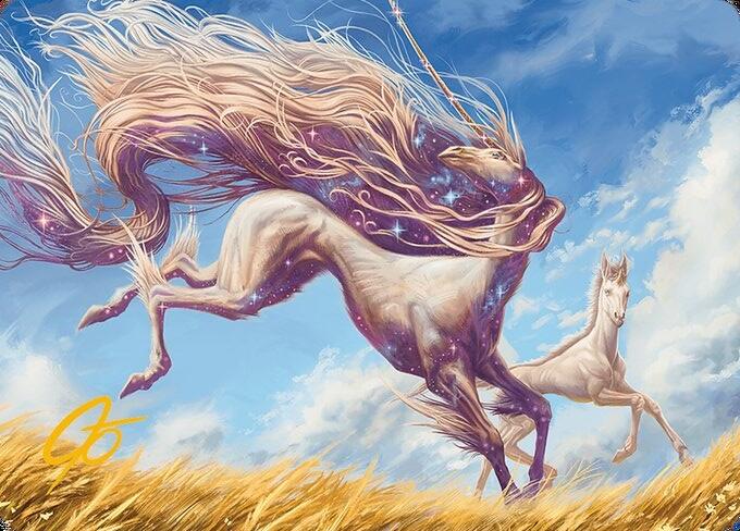 Nyxborn Unicorn Art Card (Gold-Stamped Signature)