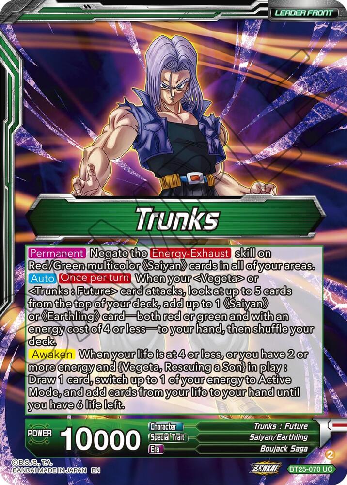 Trunks // SS Trunks, Tournament Battle to the Death (Back)