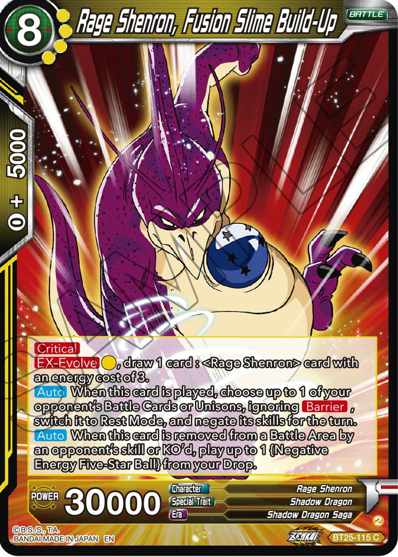 Rage Shenron, Fusion Slime Build-Up