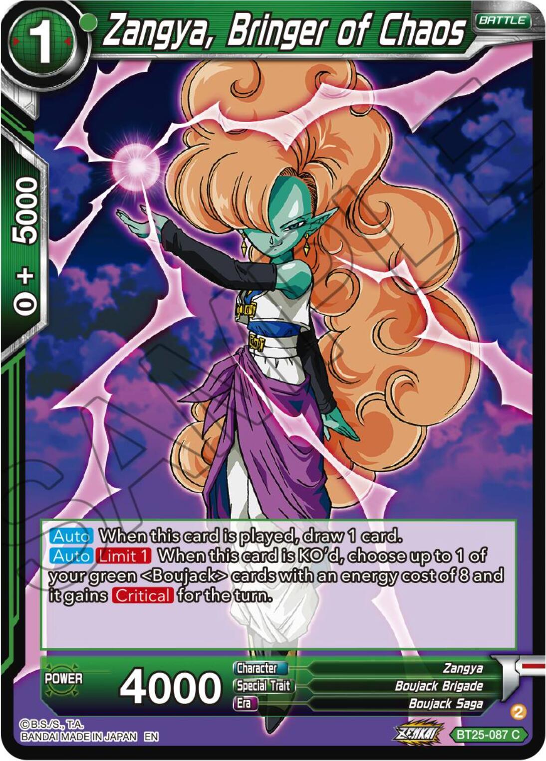 Zangya, Bringer of Chaos