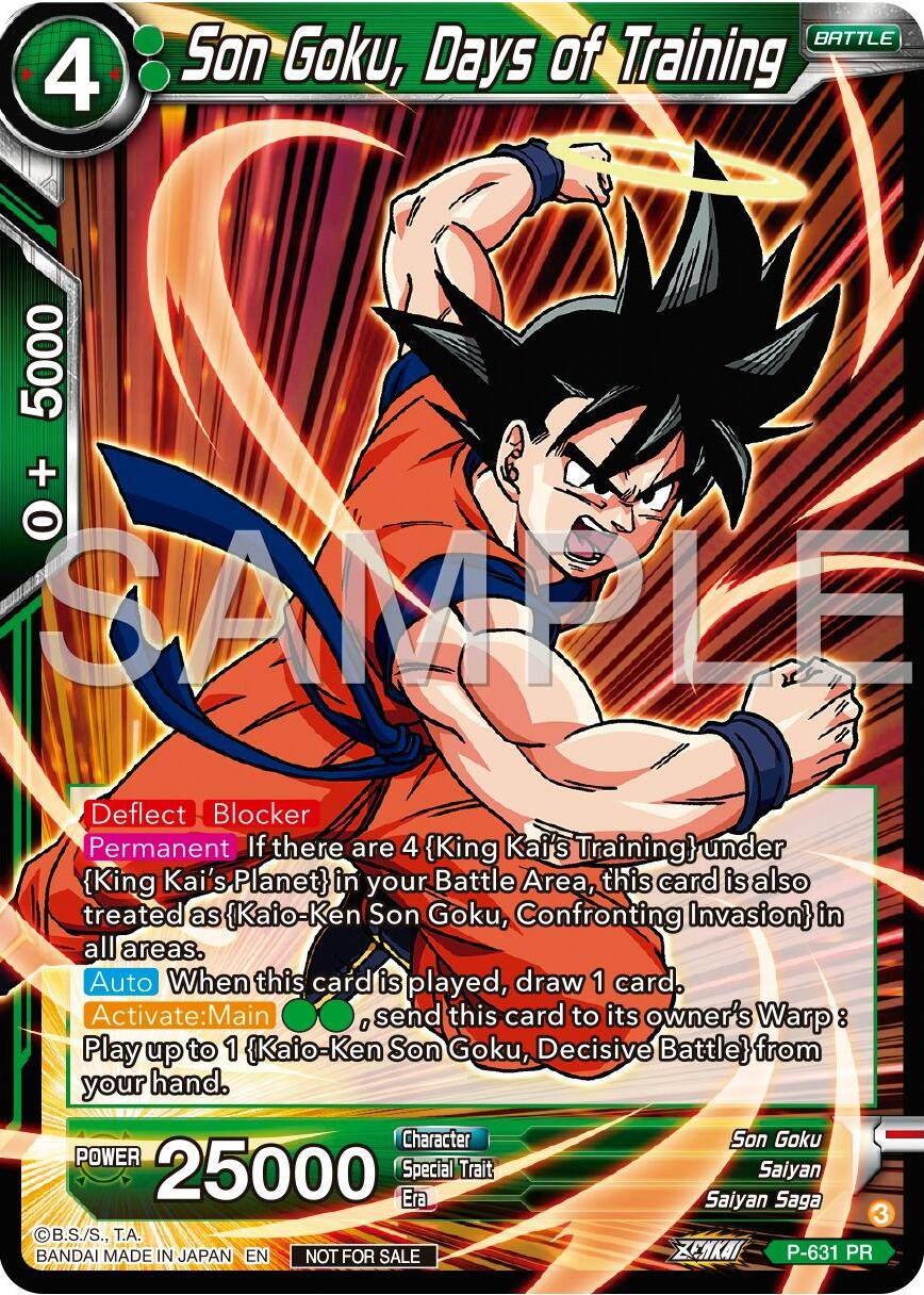 Son Goku, Days of Training (Zenkai Series Tournament Pack Vol.9)