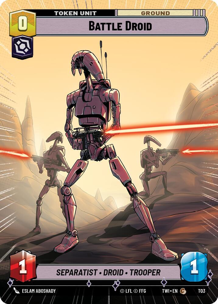 Lair of Grievous // Battle Droid (Hyperspace) (Back)