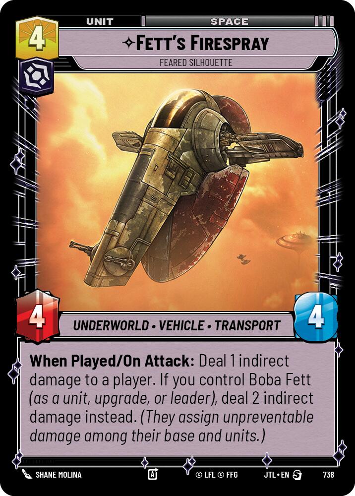 Fett's Firespray - Feared Silhouette (Foil)