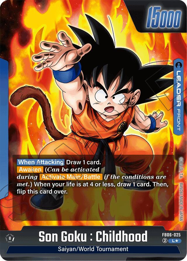Son Goku : Childhood - FB06-025 (Alternate Art) (Back)