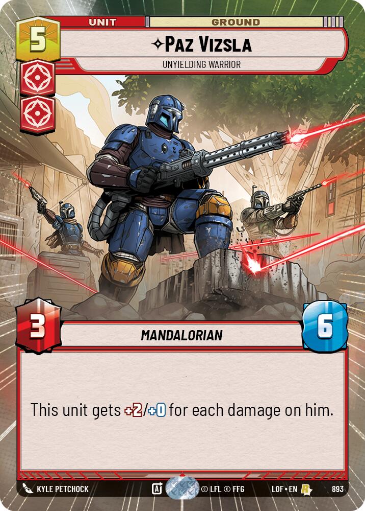 Paz Vizsla - Unyielding Warrior (Hyperspace Foil)