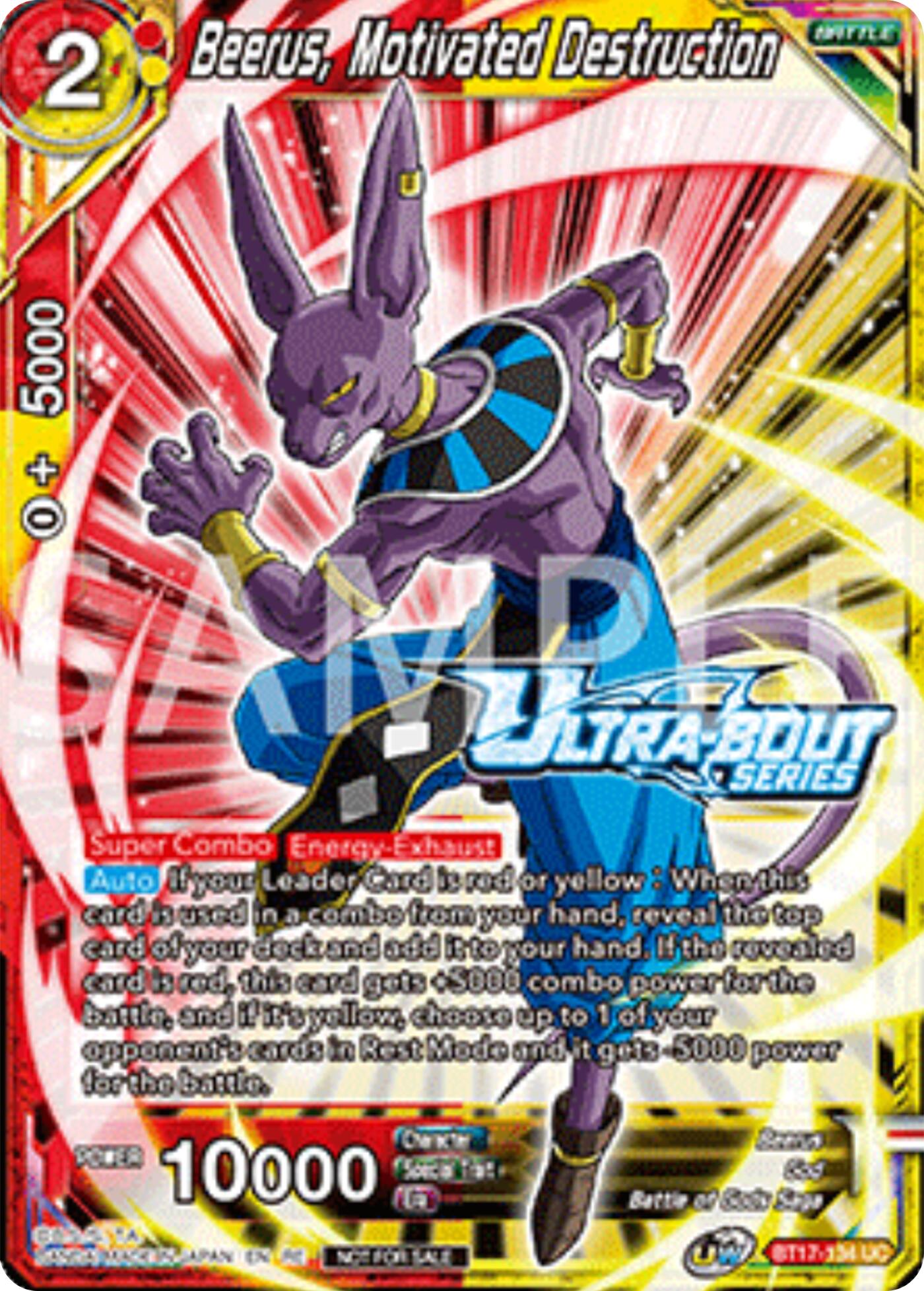Beerus, Motivated Destruction (Event Pack 17)