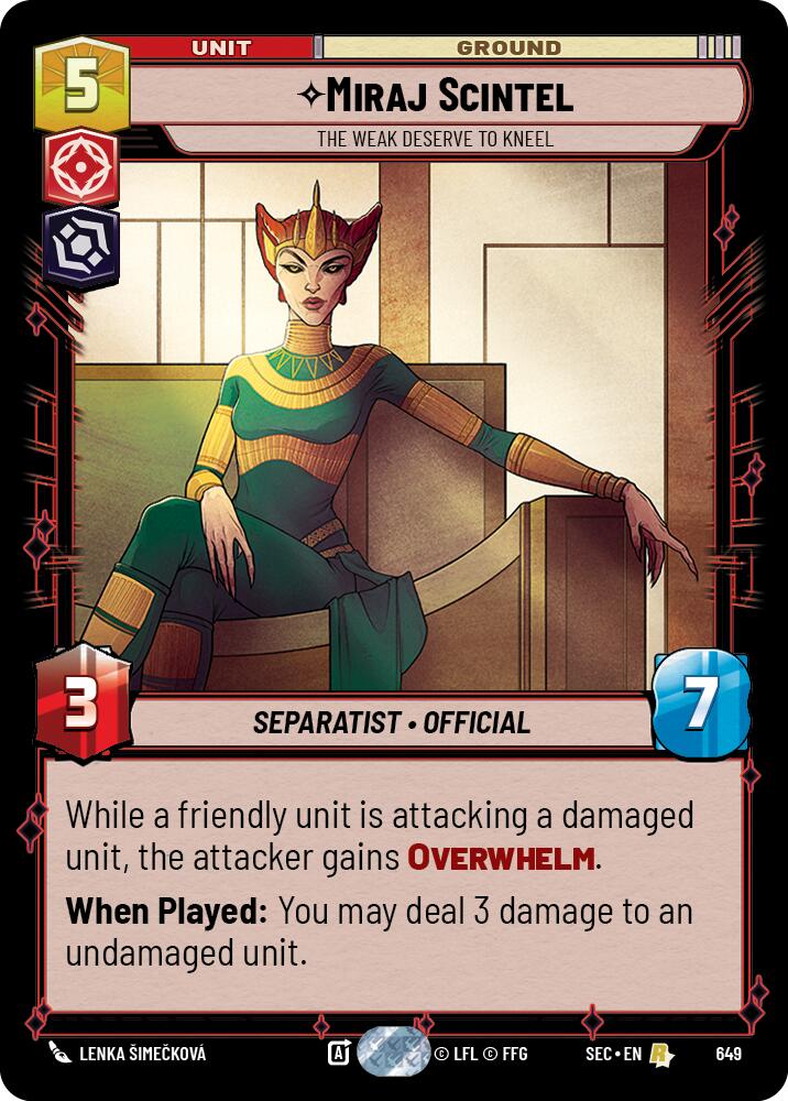 Miraj Scintel - The Weak Deserve to Kneel (Foil)